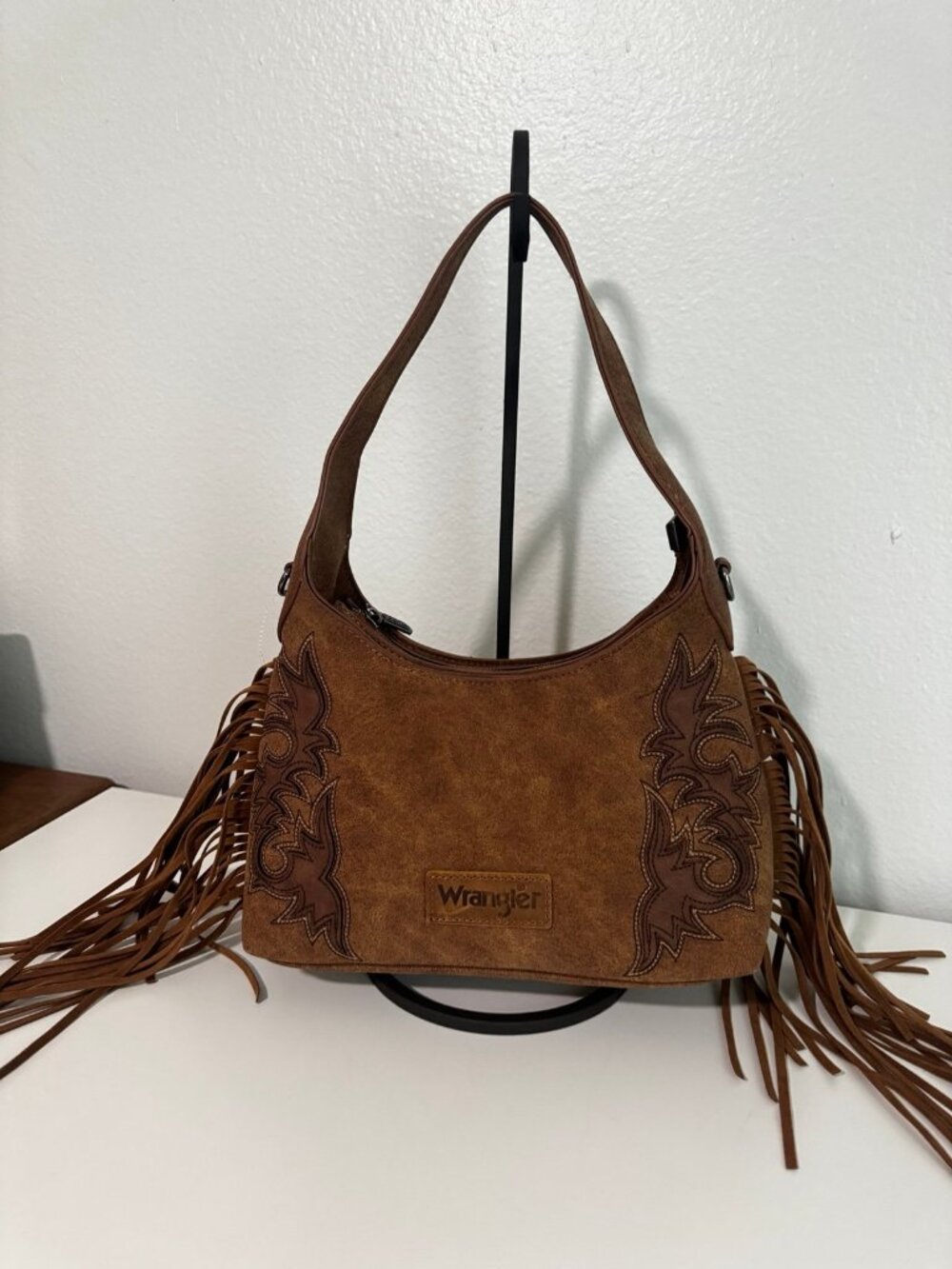 Viral NWT Wrangler Brown Fringe Shoulder Bag Purse